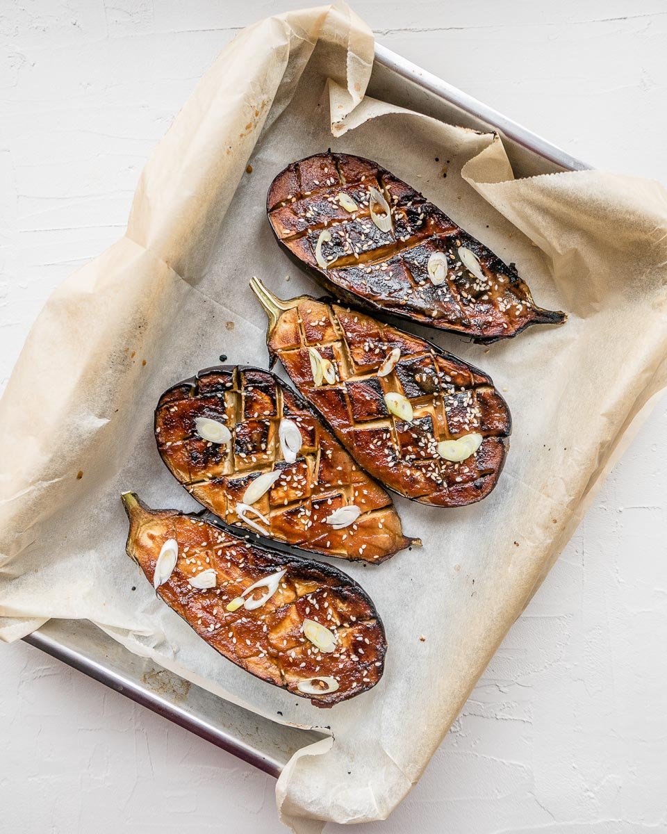 Misoglazed Aubergine Six Hungry Feet Recipes
