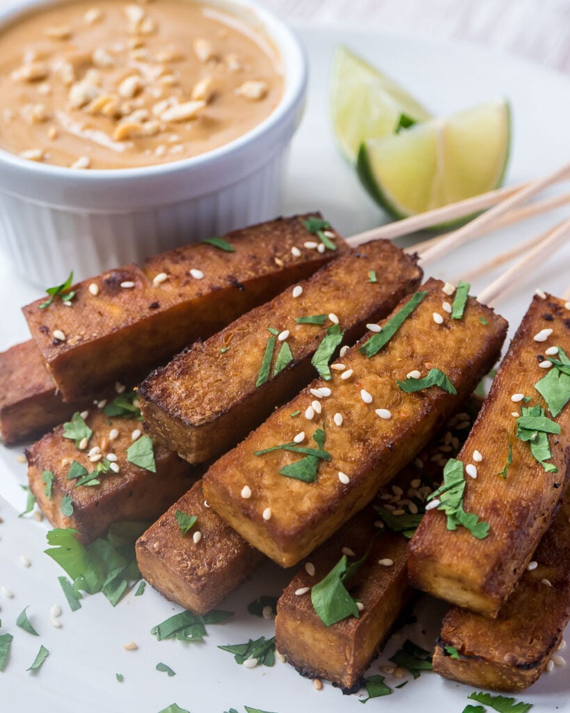 Tofu Satay with Peanut Sauce