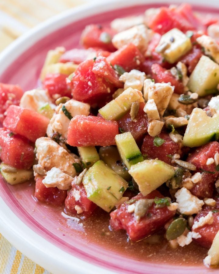 Watermelon and feta salad