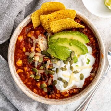 Vegetarian pumpkin chili