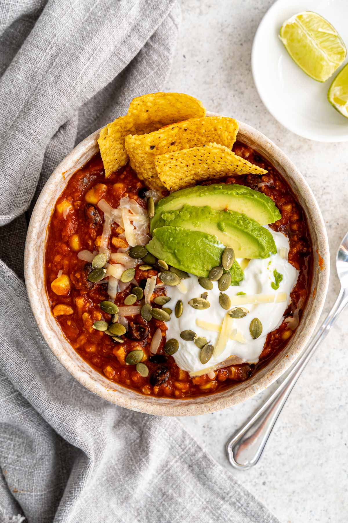 Vegetarian pumpkin chili
