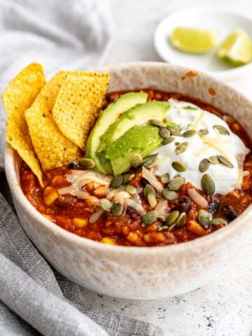 Vegetarian pumpkin chili