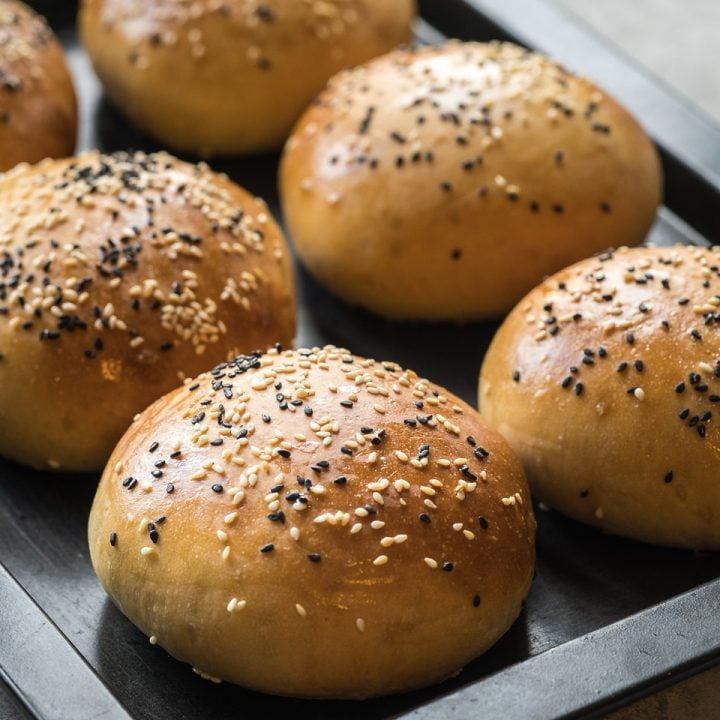 Vegan Brioche Burger Buns - Six Hungry Feet