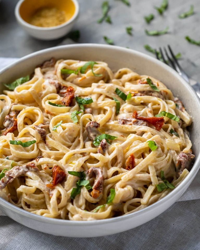 Vegan Fettuccine Alfredo Six Hungry Feet