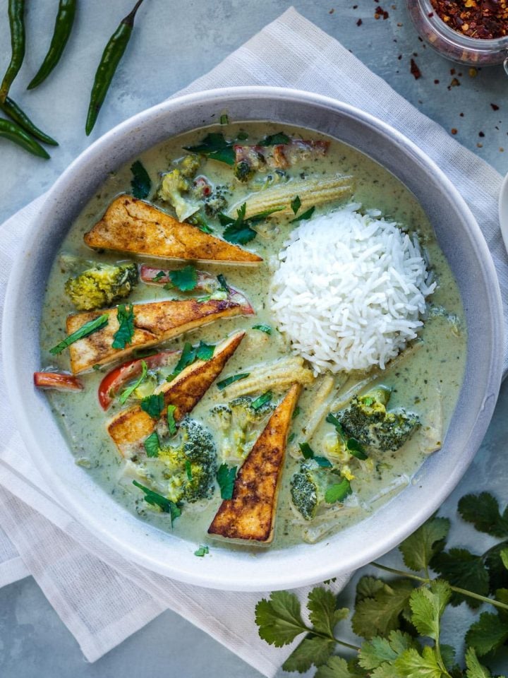 Thai Red Curry with Tofu - Six Hungry Feet Main Dish