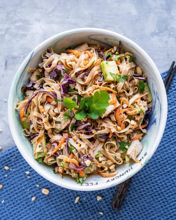 Thai Noodle Salad with Peanut Sauce Six Hungry Feet