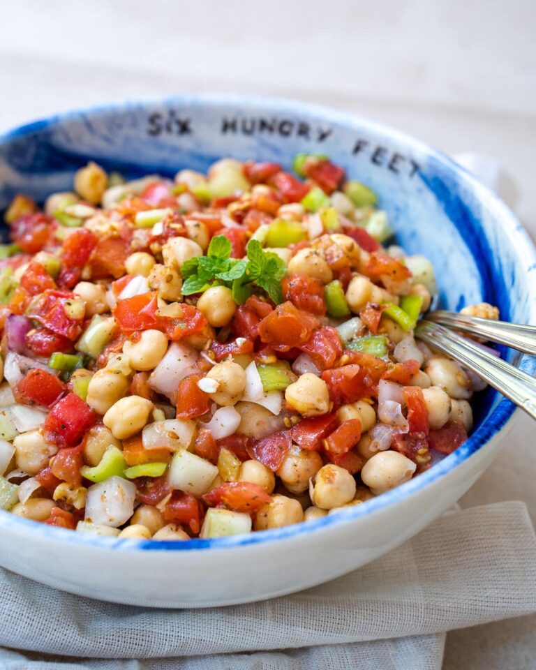 Middle Eastern Chickpea Salad Six Hungry Feet Recipes