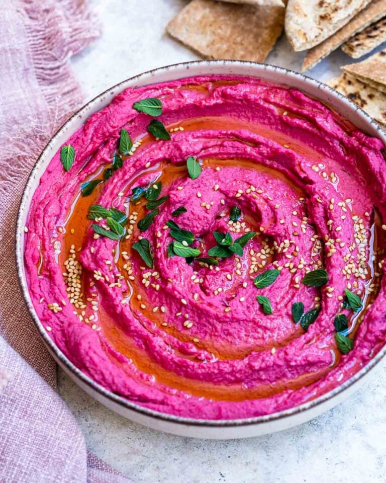 Easy Roasted Beetroot Hummus Six Hungry Feet