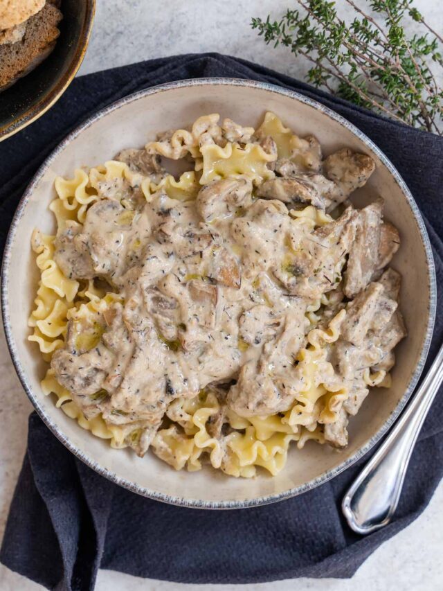 Vegan Mushroom Stroganoff
