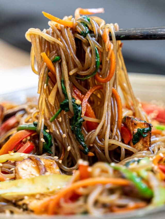 Korean Sweet Potato Noodles: Popular Japchae now Vegan