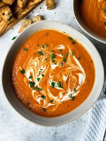 Roasted Tomato and Red Pepper Soup