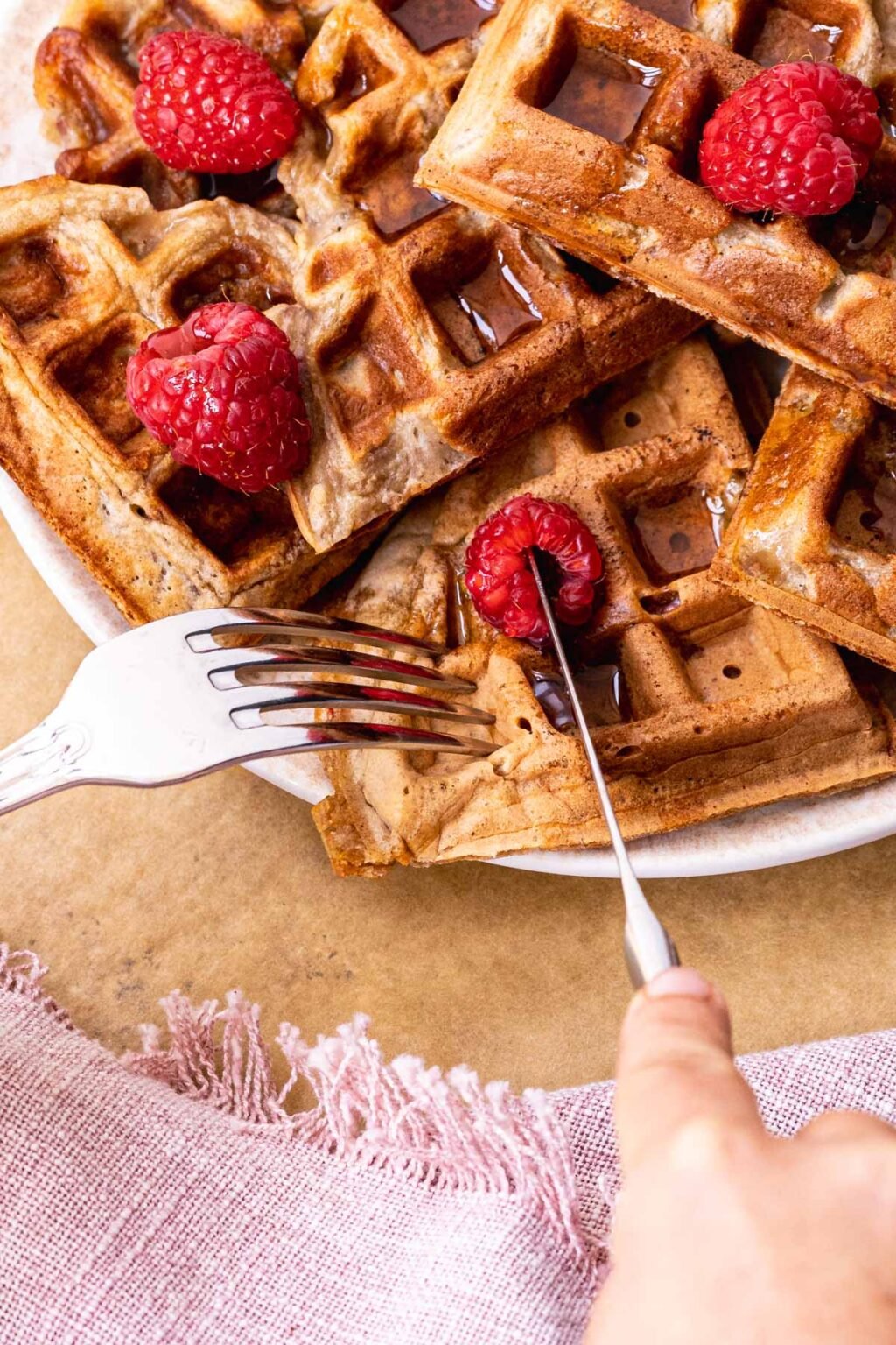 Easy Vegan Protein Waffles Six Hungry Feet