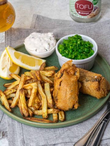 Vegan fish and chips