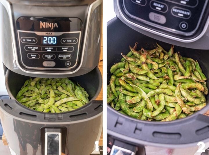 Easy Air Fryer Edamame Six Hungry Feet