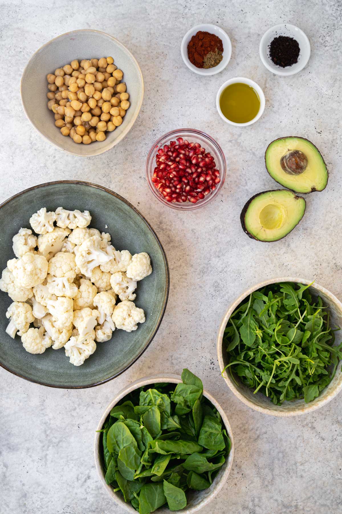 Roasted Cauliflower Salad Ingredients