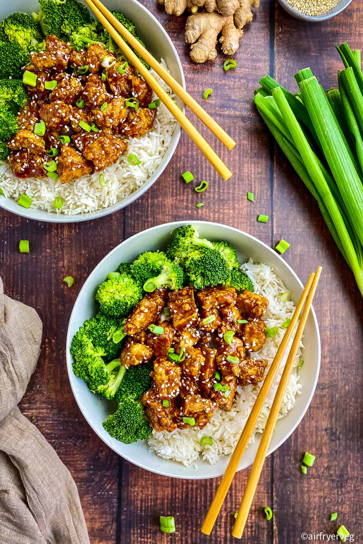 Air Fryer Teriyaki Tofu