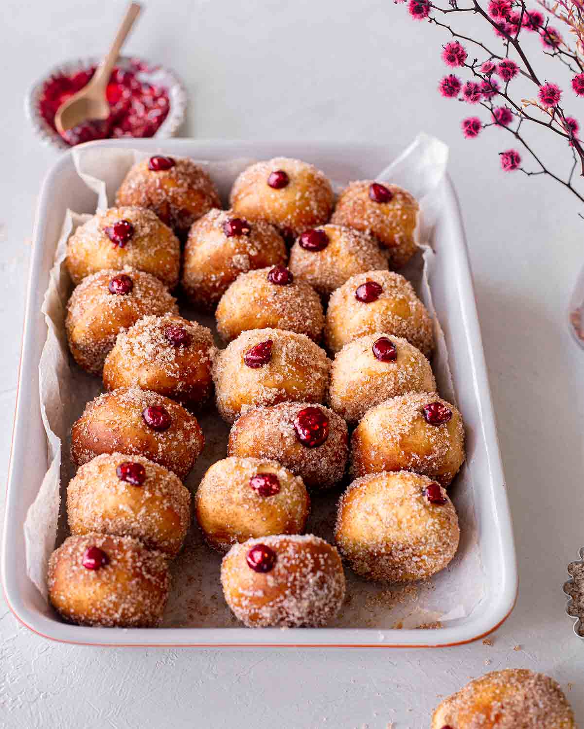 Vegan Air Fryer Donuts with Jam