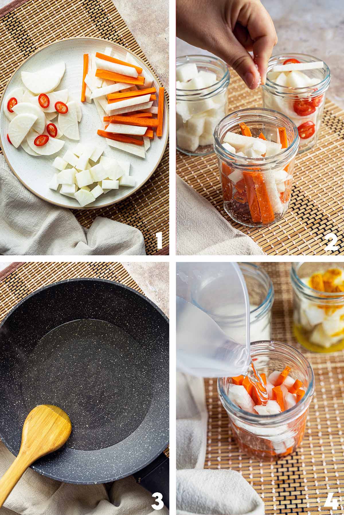 Pickled Daikon Step by step Method