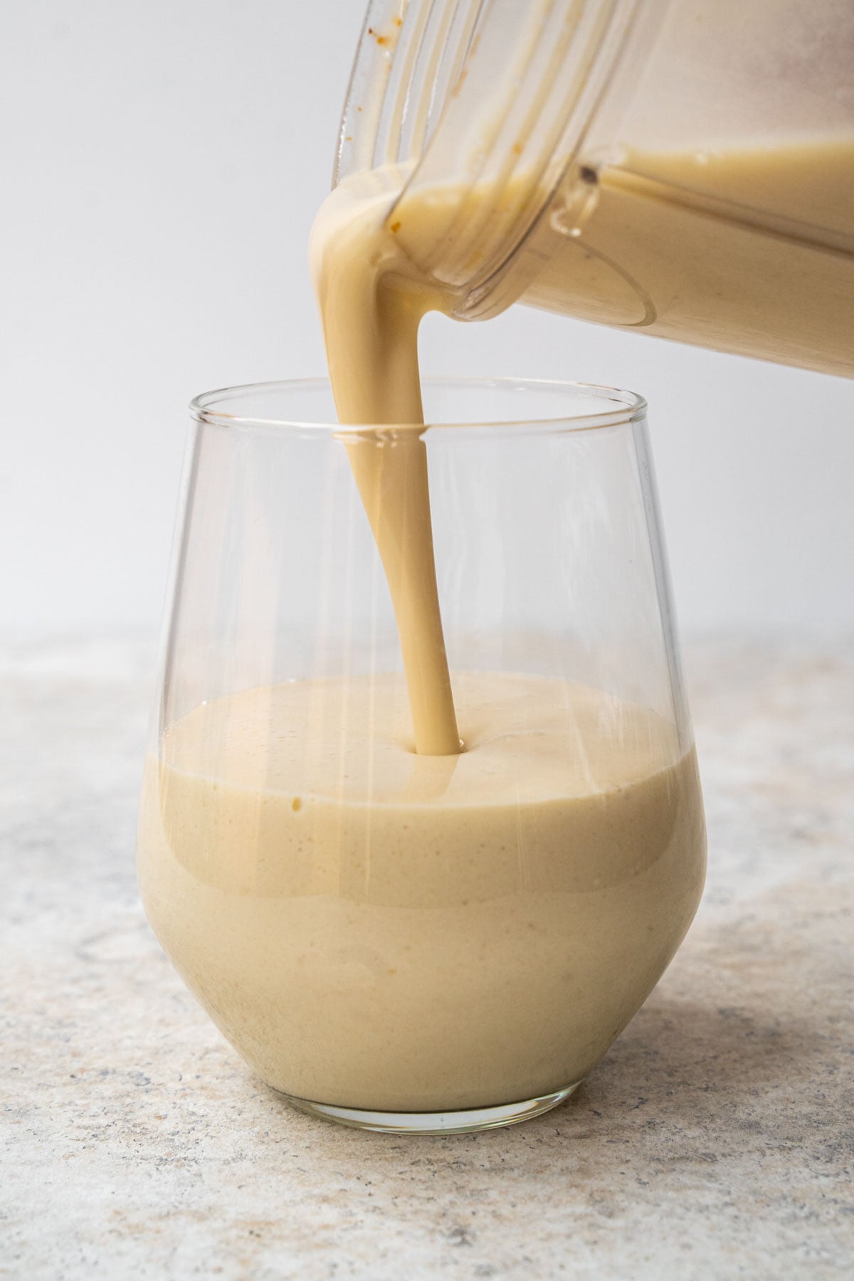 Serving Banana Milk in glass