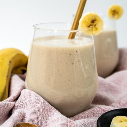 Vegan Banana Milk - Six Hungry Feet