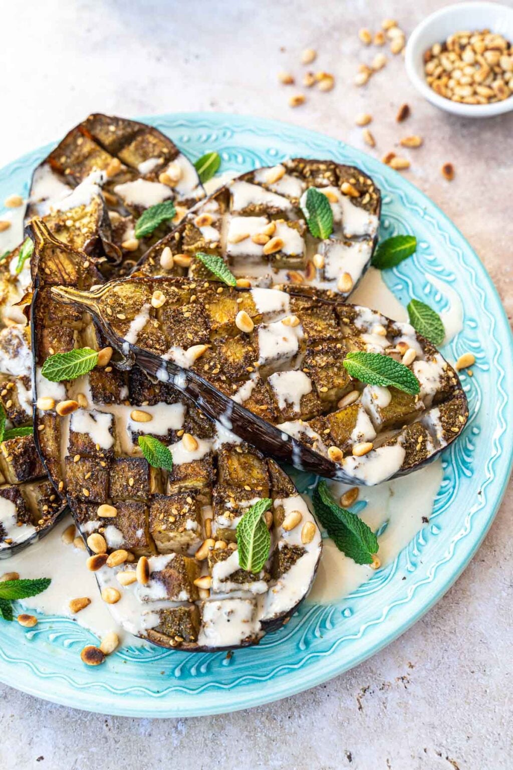 Roasted Eggplant With Tahini Sauce Six Hungry Feet