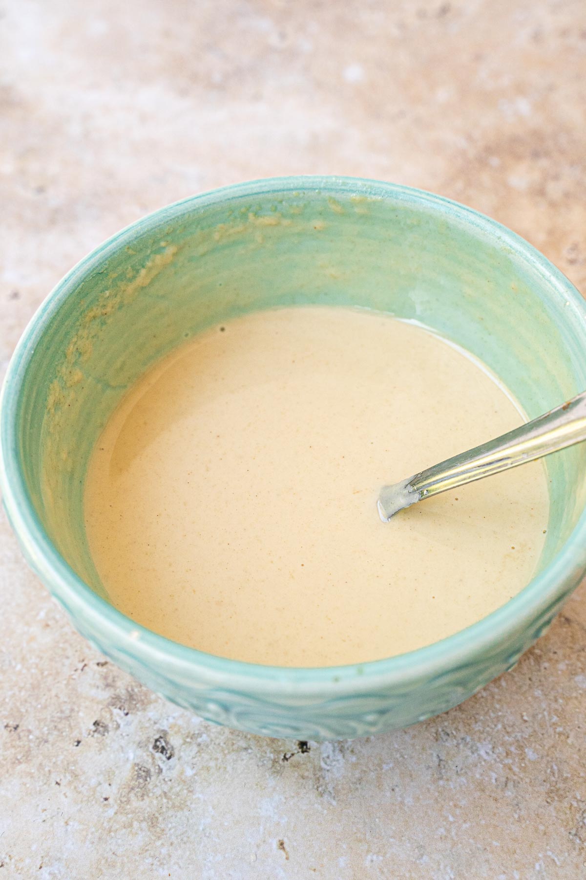 Making the tahini sauce