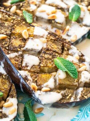 Eggplant with Tahini Sauce