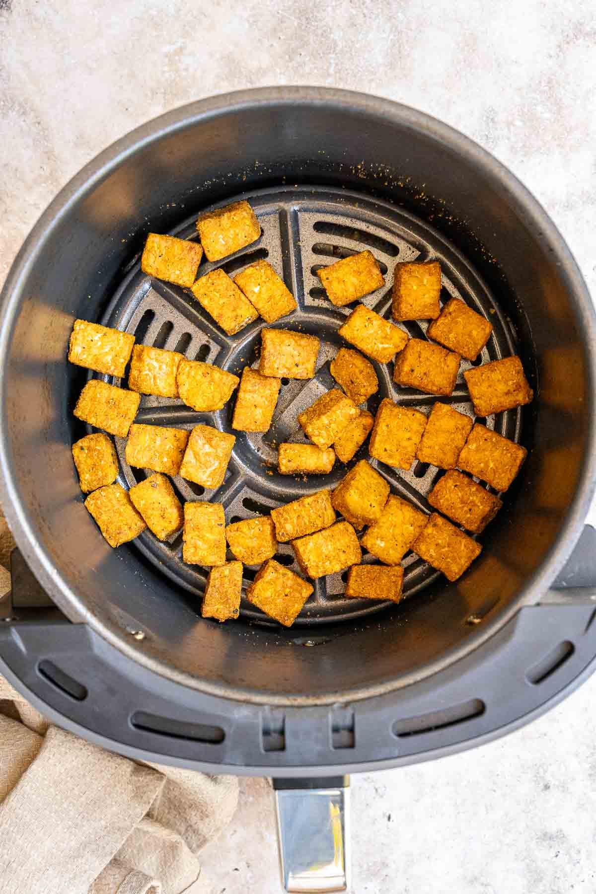 Air Fry tempeh ready to be served