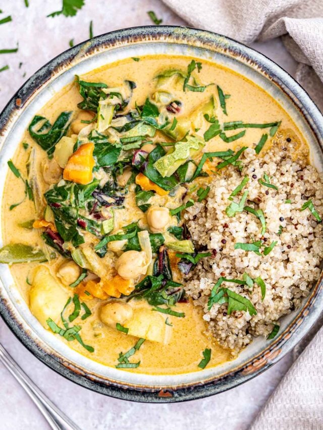 Vegetable Curry Made With Garden Vegetables