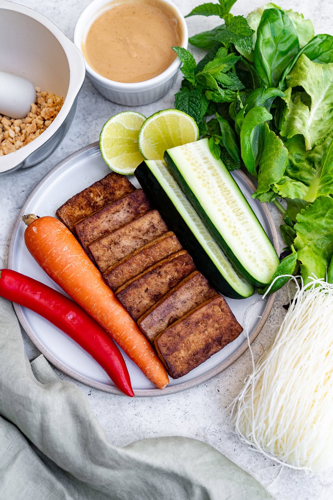 Ingredients for Vietnamese Noodle Salad