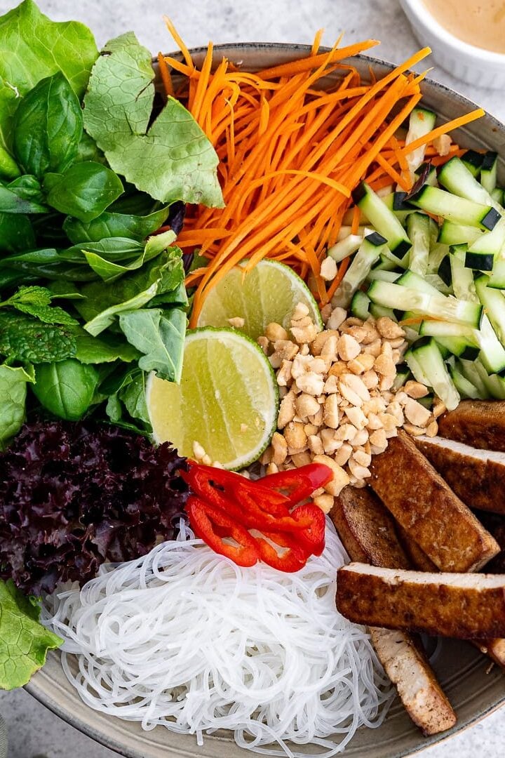 Vietnamese salad before mixing