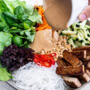 Peanut dressing for noodle salad
