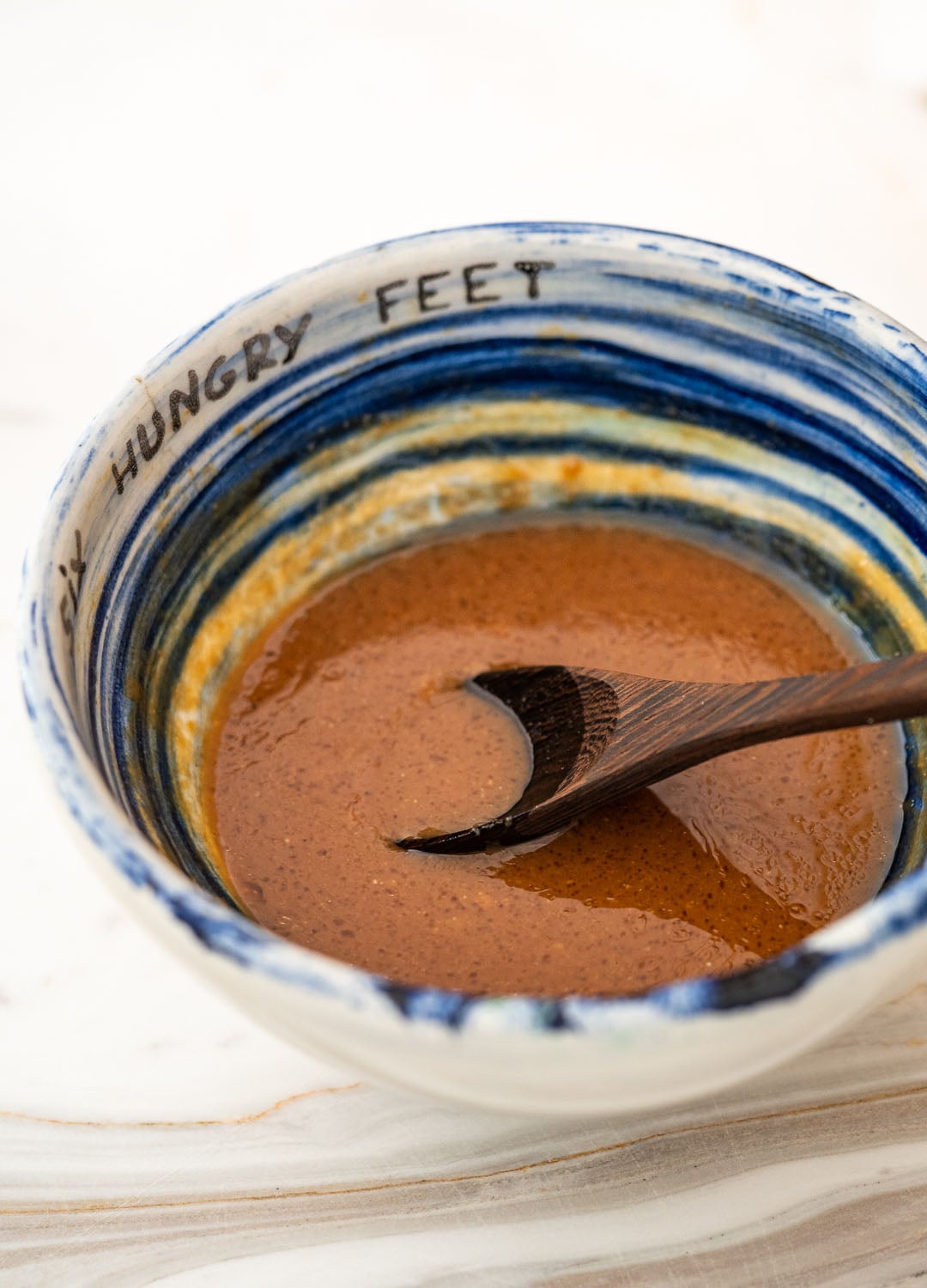 Preparing the miso dressing