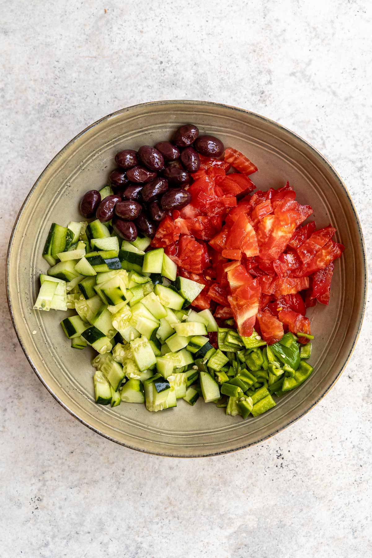 chopped vegetables